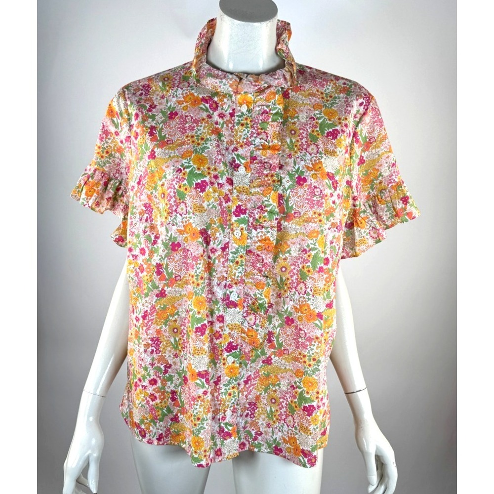 J Crew Cottage Top Liberty Margaret Annie Women 16 NWOT Short Sleeve Cotton‎